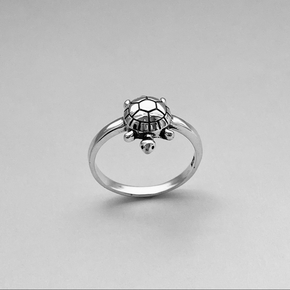 Sterling Silver Sea Turtle Ring, Silver Rings, Animal Ring, Beach, Ocean